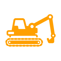 Heavy equipment icon representing excavation services